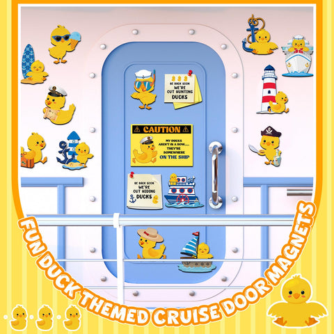 Watersay duck sunbathing magnet for fridges, adds festive decor and quick cabin identification.