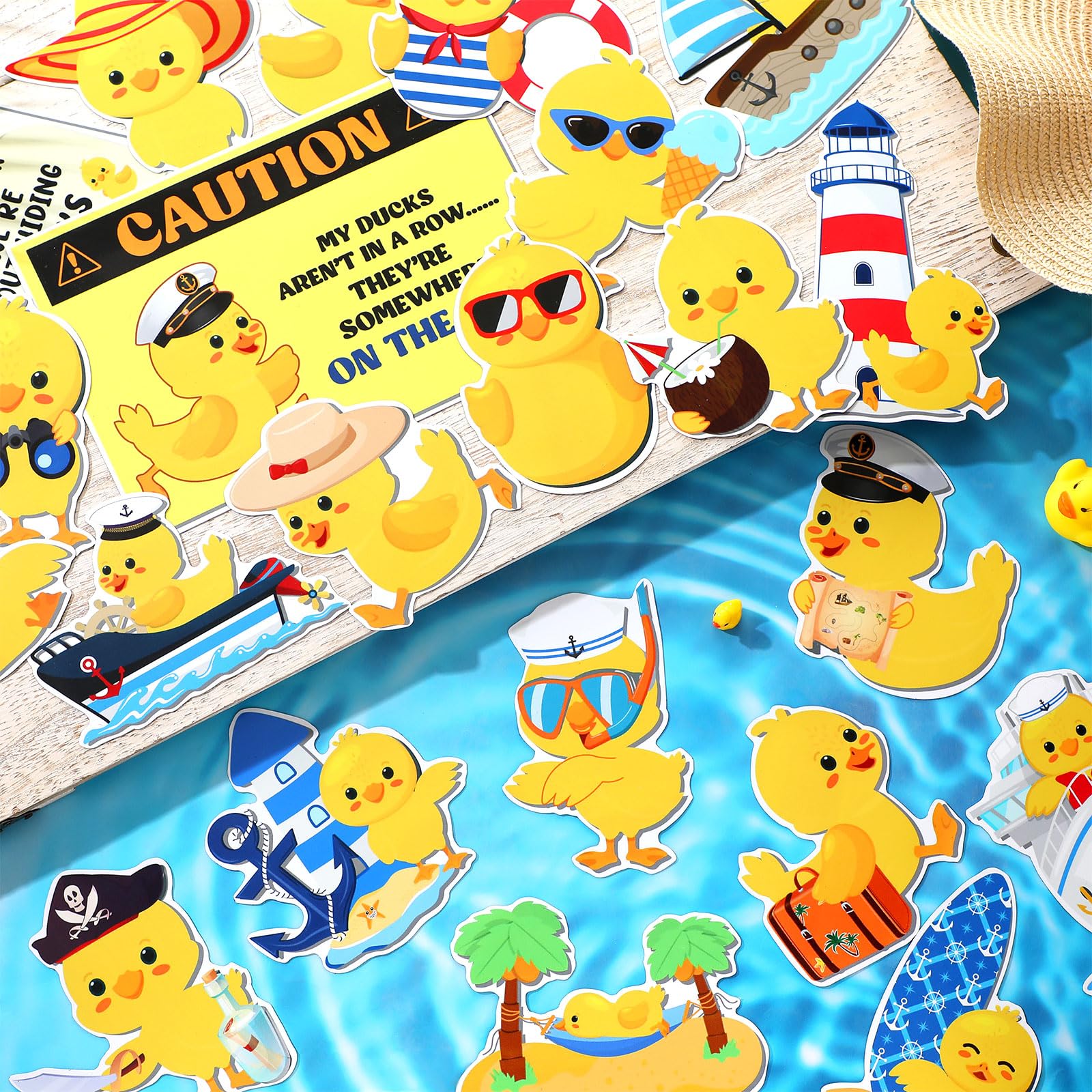 Watersay duck swimming-ring magnet for metal surfaces, versatile décor choice.