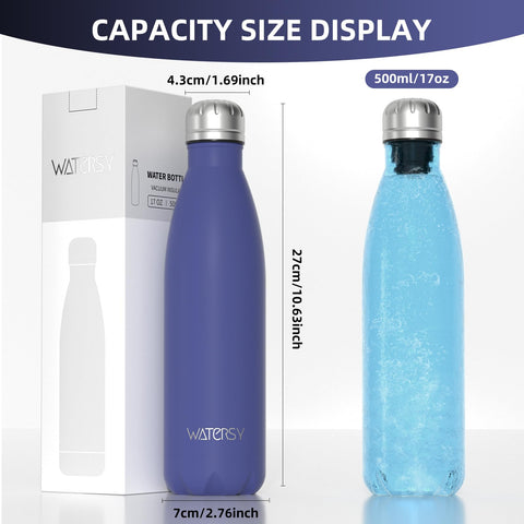 Watersy 17oz stainless steel bottle showcases durable, BPA-free construction