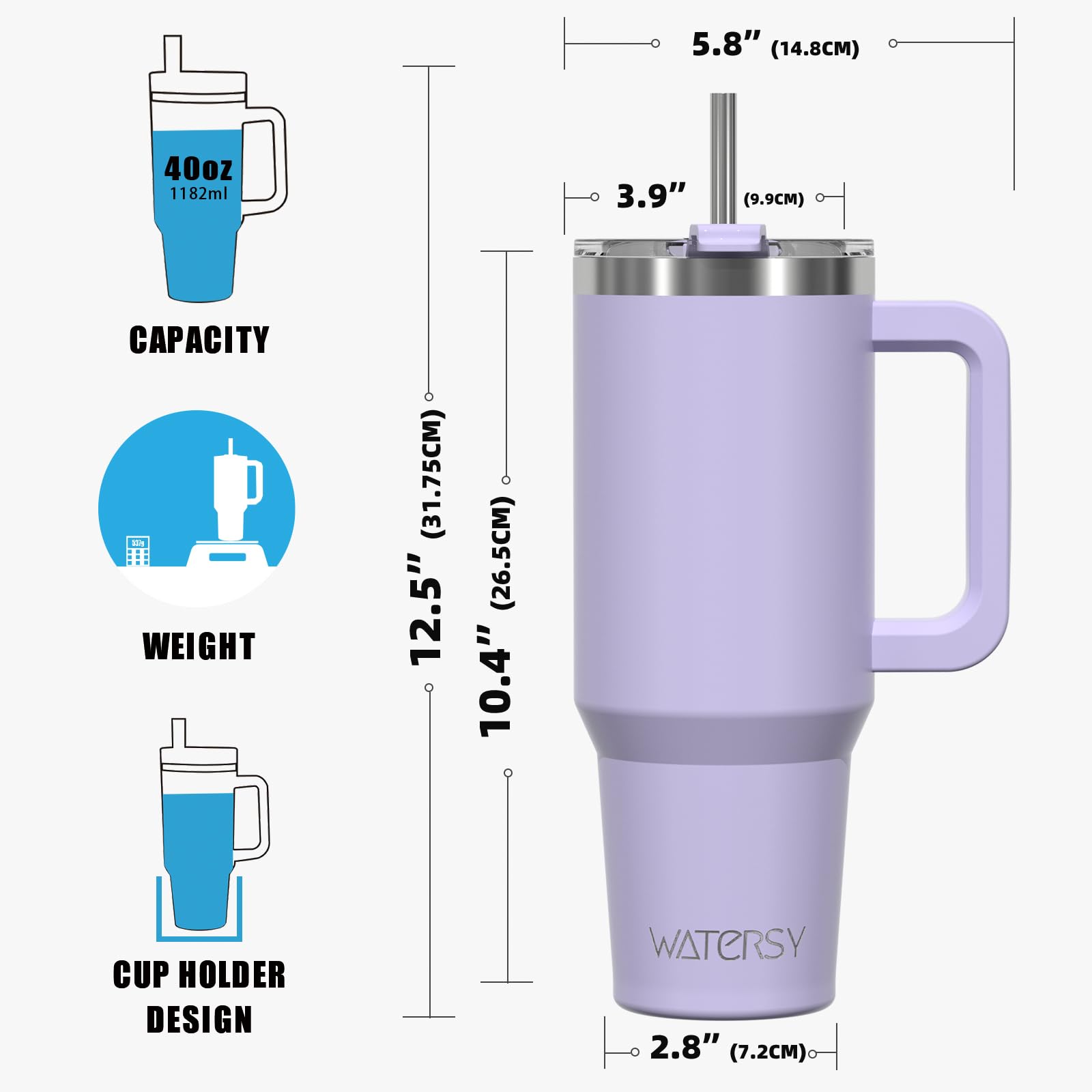 WATERSY tumbler is ideal for camping and travel adventures.