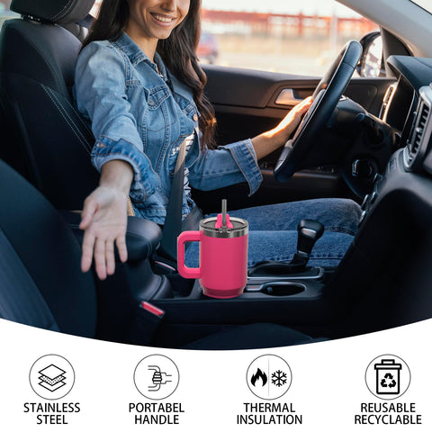 Watersy car cup holder-compatible tumbler for in-car hydration.