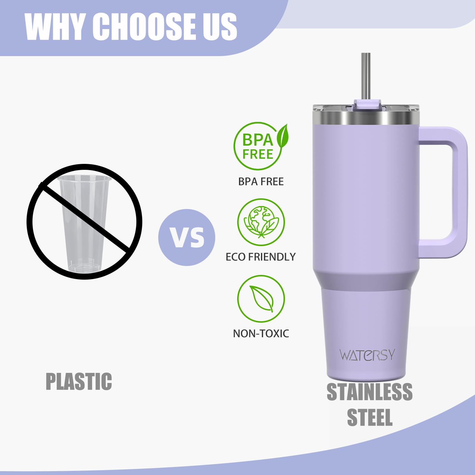 WATERSY purple tumbler adds color to your active lifestyle.