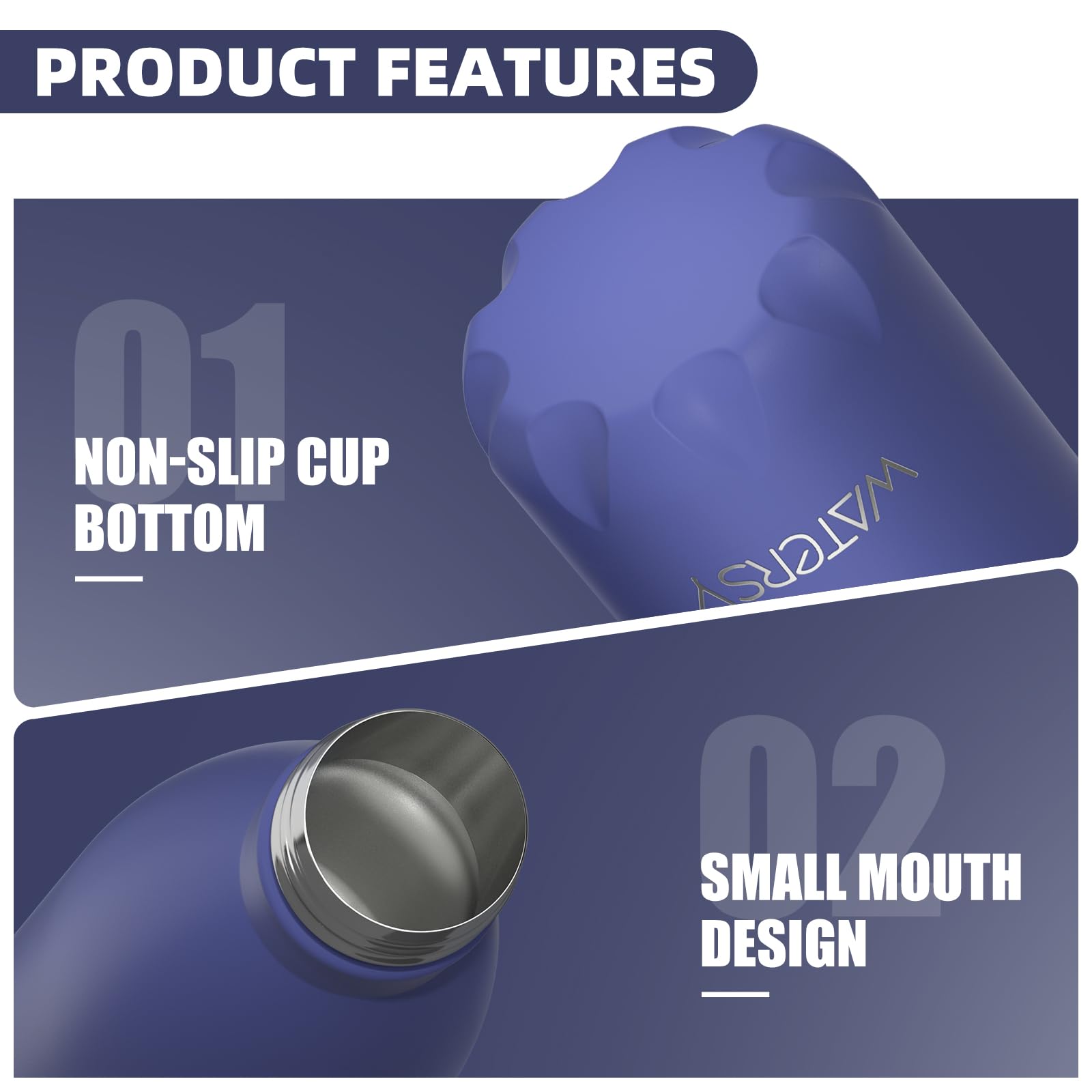 Watersy non-slip handle design improves grip during workouts and travel