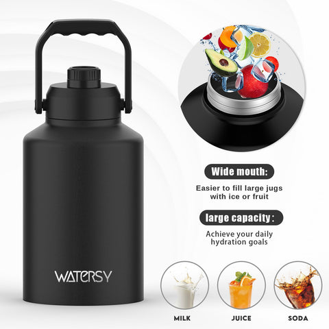 WATERSY non-slip sweat-proof coating keeps the bottle dry to touch