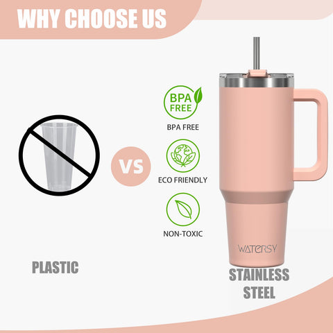 Watersy pink tumbler makes a gift for friends and family.