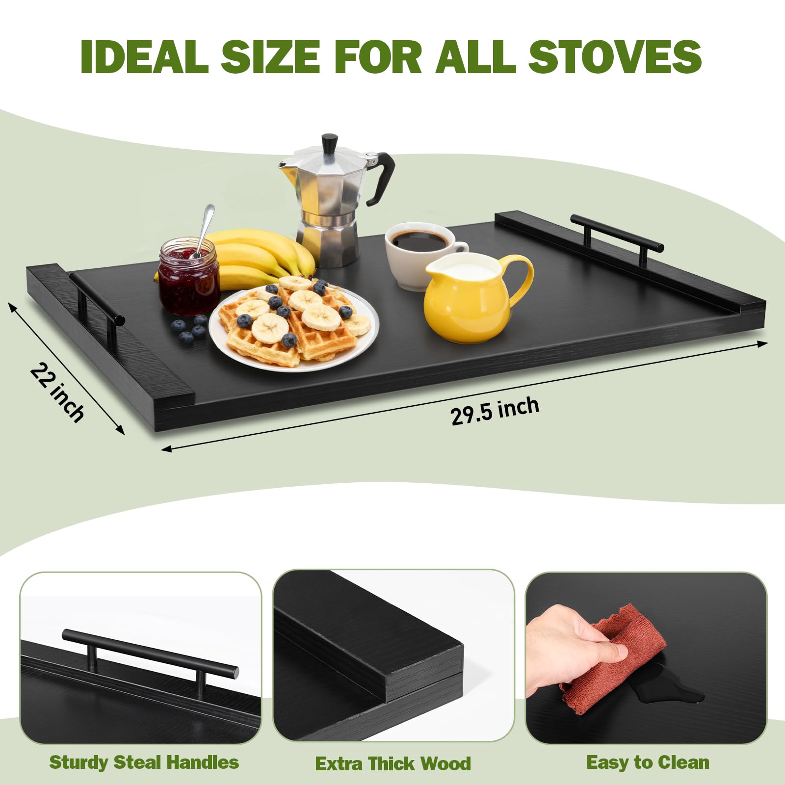 WAUTENANTY stove cover with handles provides easy movement and safer setup