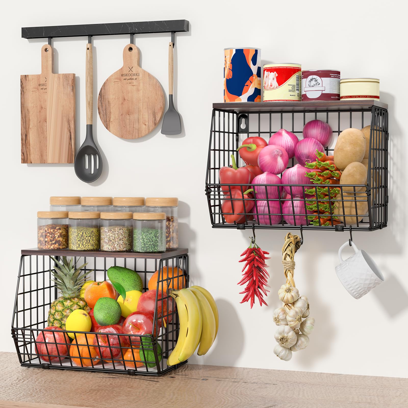 Wawocs mesh basket promotes air flow to keep produce fresher