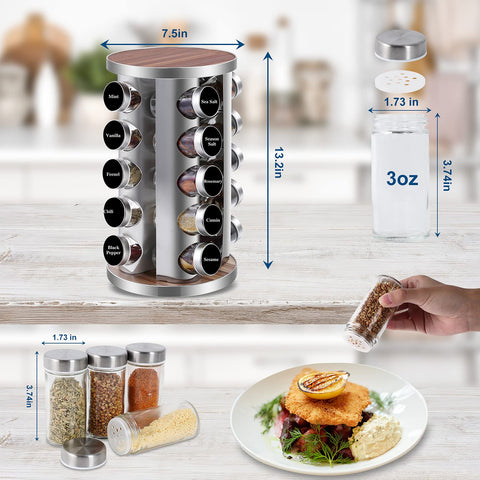 WAYDA 360-degree spice rotation helps you reach ingredients quickly while cooking.
