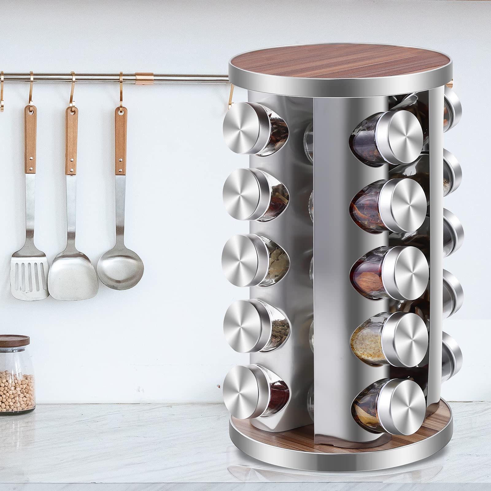 WAYDA spice rack ideal for families, restaurants, and buffets.