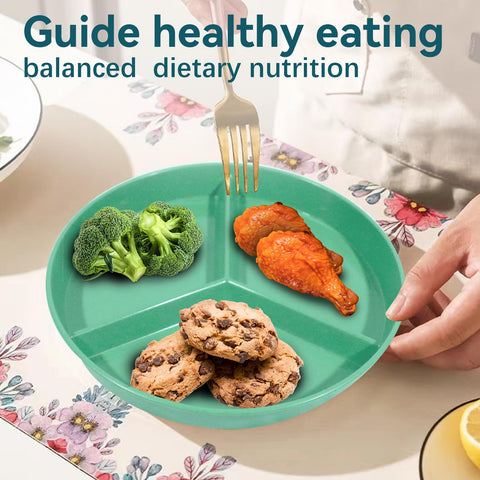 WAYGYMBBD black divided plate is durable and easy to clean after meals.