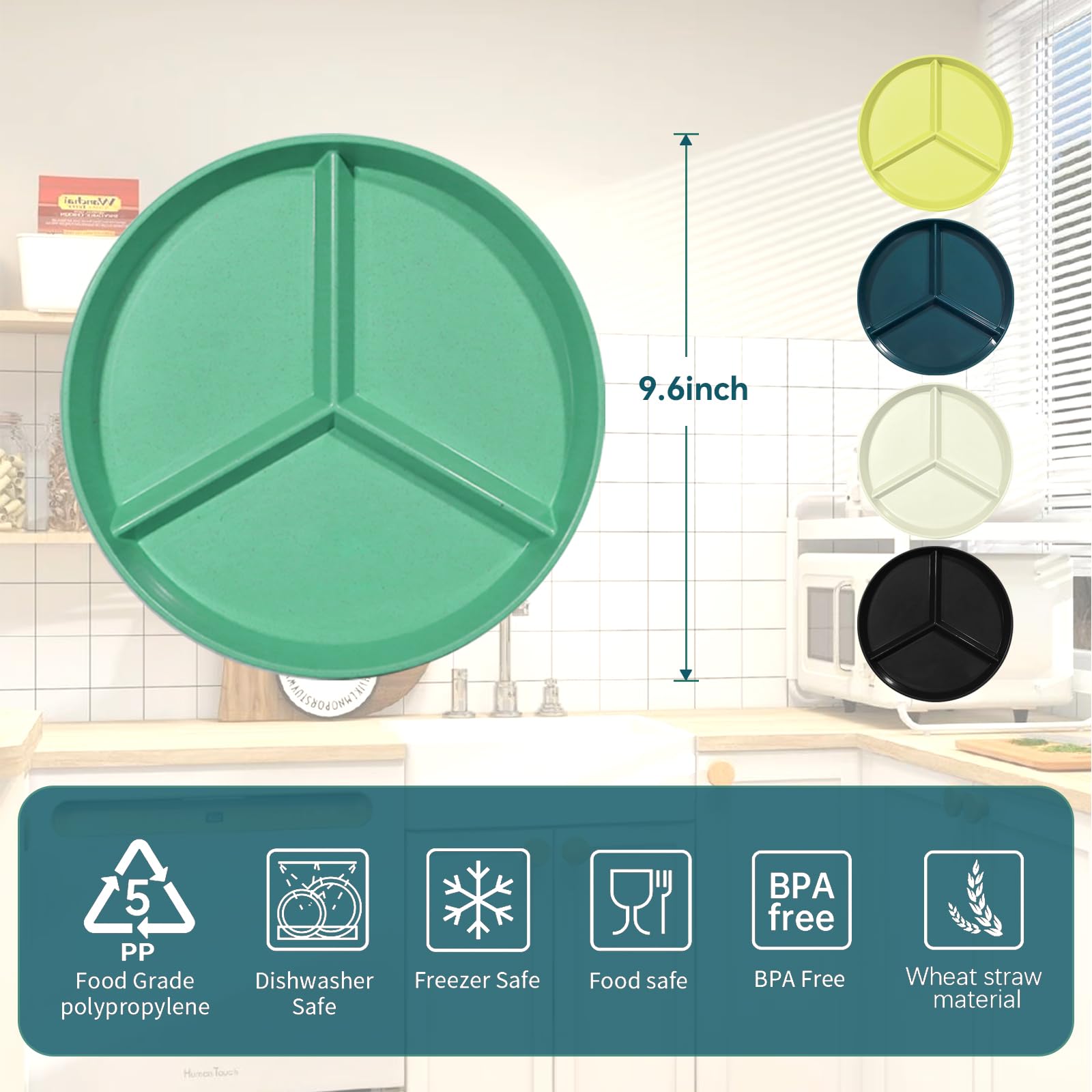 WAYGYMBBD microwave-safe divider plate for quick reheats in busy days.