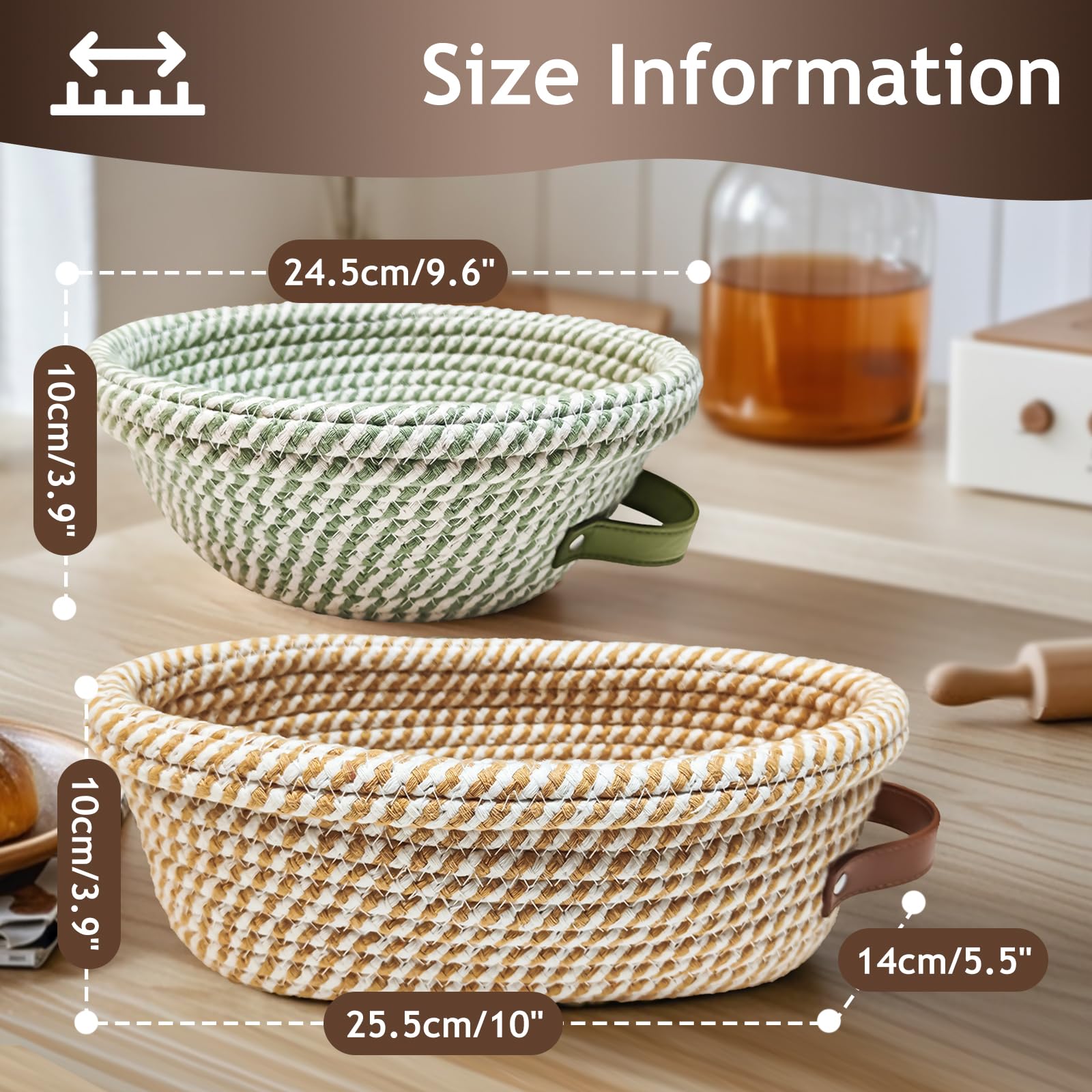 Waysse Banneton foldable and stackable design compact storage after use