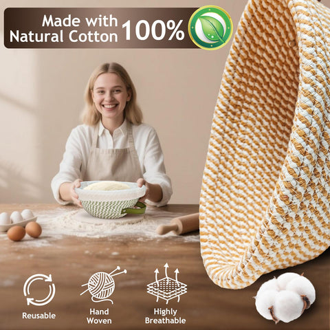 Waysse Banneton handmade organic cotton soft food-safe surface for delicate dough