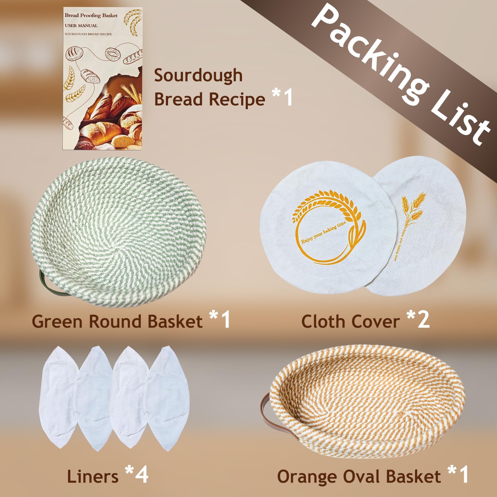 Waysse Banneton kit proofing and storage versatile kitchen companion