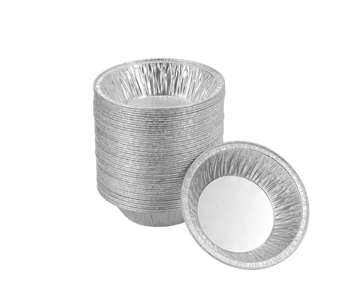Waytiffer 50-pack mini pie pans top view — sturdy bakeware for personal pies