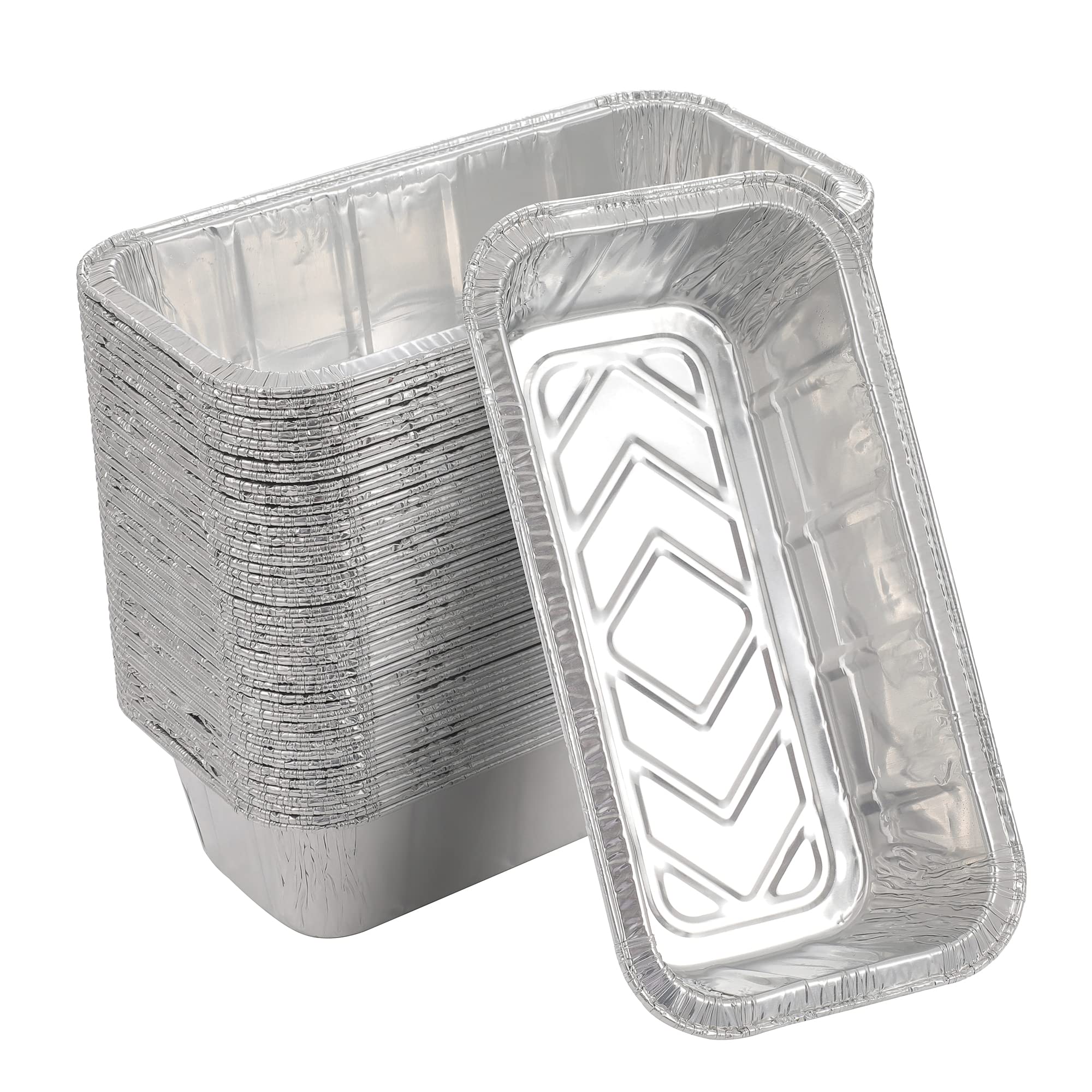 Waytiffer loaf pans 50-pack, durable aluminum, ideal for breads and cakes with easy cleanup.