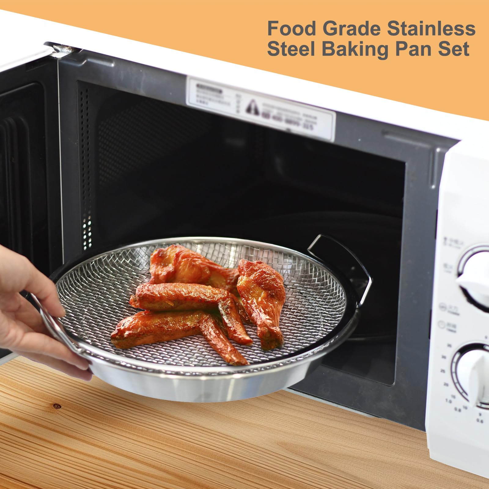 WBJKZJD mesh basket and pan can be used separately for versatility.