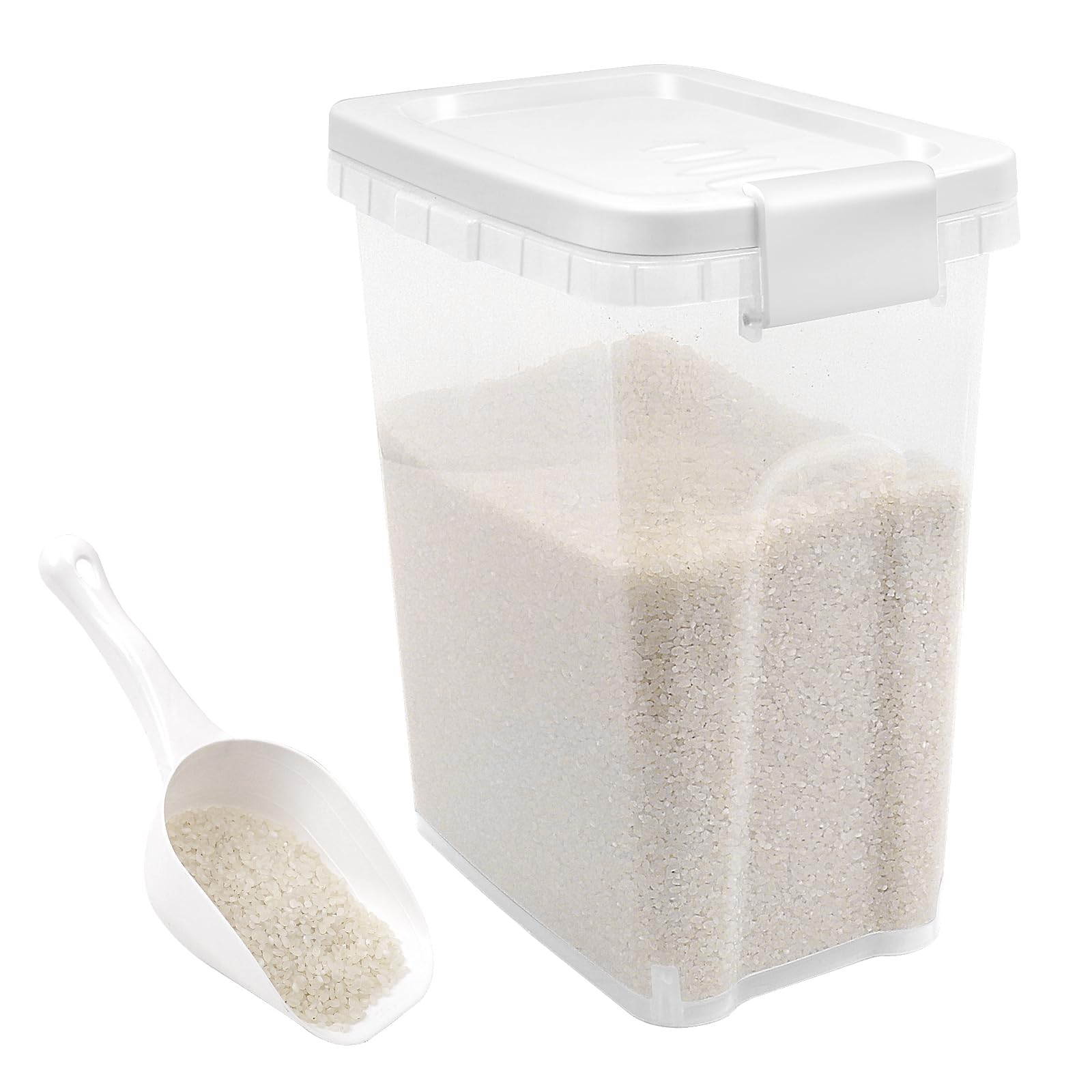 WBKTOOL Tight-Lock rice container with airtight seal preserves freshness.