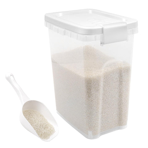 WBKTOOL Tight-Lock rice container with airtight seal preserves freshness.