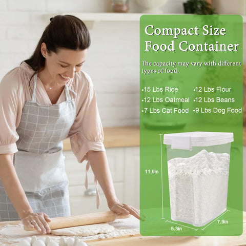 WBKTOOL rice container with scoop included for easy serving.