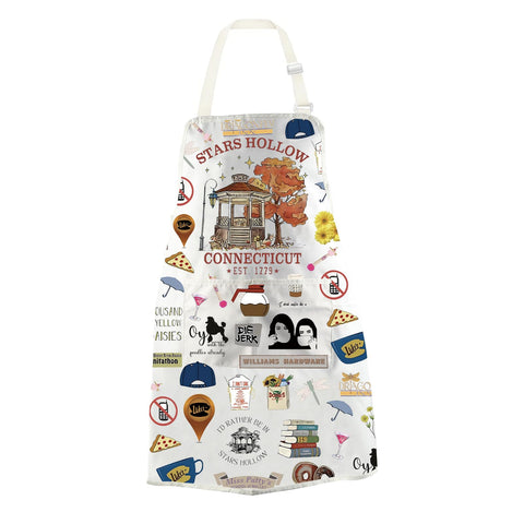 WCGXKO Star Hollow apron featuring Lukes Diner design for fans and cooks.