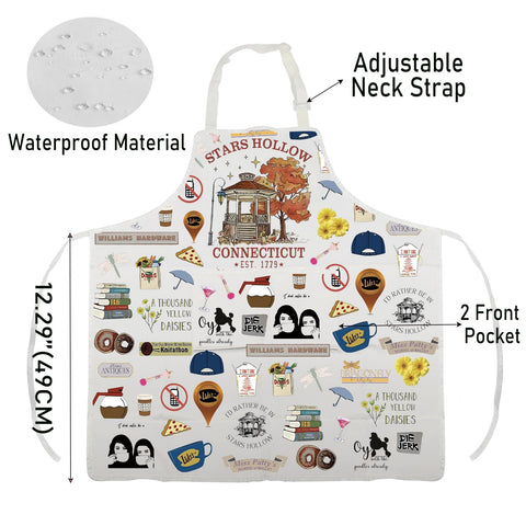 WCGXKO Star Hollow apron with waterproof, oilproof material protects clothes.