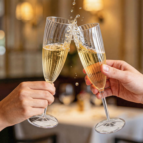 WDF 36-pack champagne flutes for toasts at large gatherings