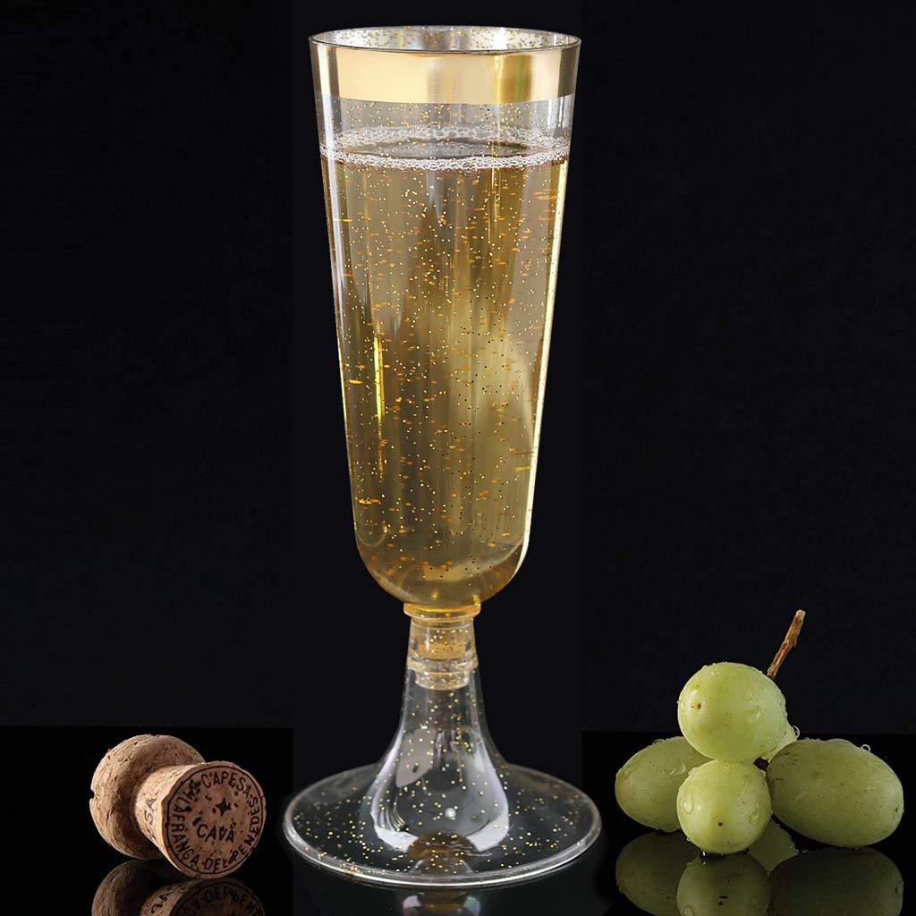 WDF 6oz cups complement gold-themed décor with subtle shimmer