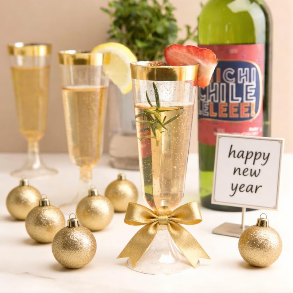 WDF disposable 6oz flutes in gift box ideal for quick celebrations