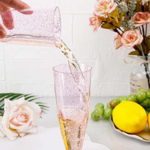 WDF elegant pink glitter appearance adds upscale ambiance.