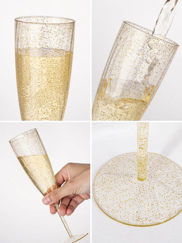 WDF elegant gold glitter detailing enhances presentation.