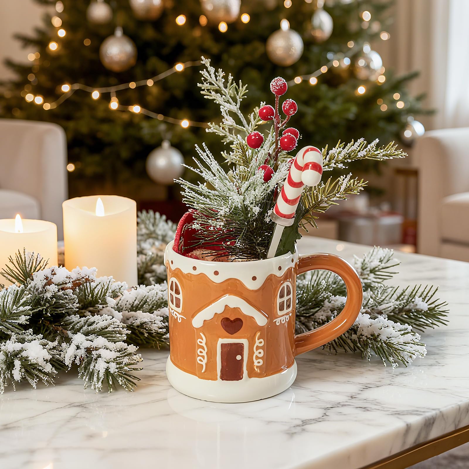 WDS WONDROUS gingerbread house mug close-up for holiday vibes