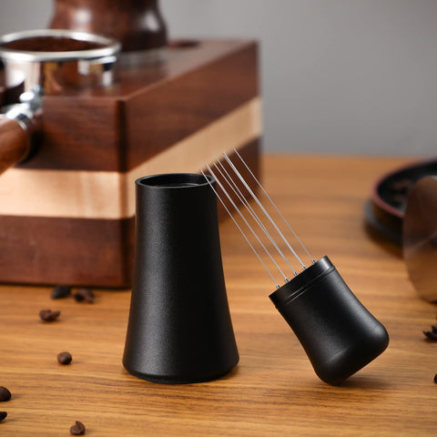 WDT Tool compact espresso-station setup streamlines workflow at the counter.