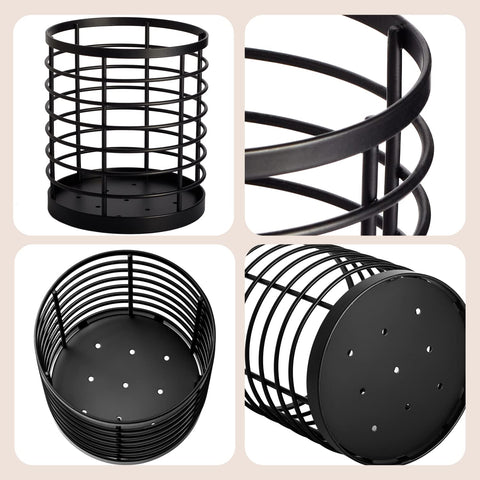 WDT Tool matte black metal holder adds modern storage to any kitchen.