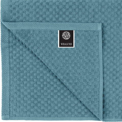 Wealuxe 100% cotton dobby weave towels absorb quickly for cleanup