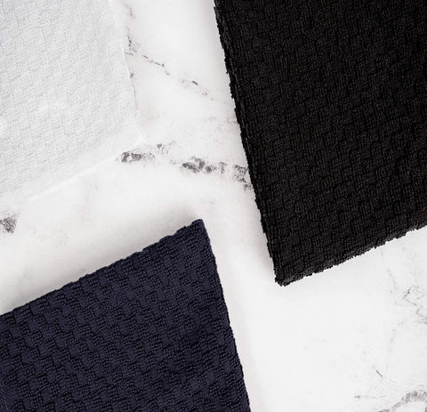 Wealuxe 15x26 inch towels ready for drying dishes and cleaning.