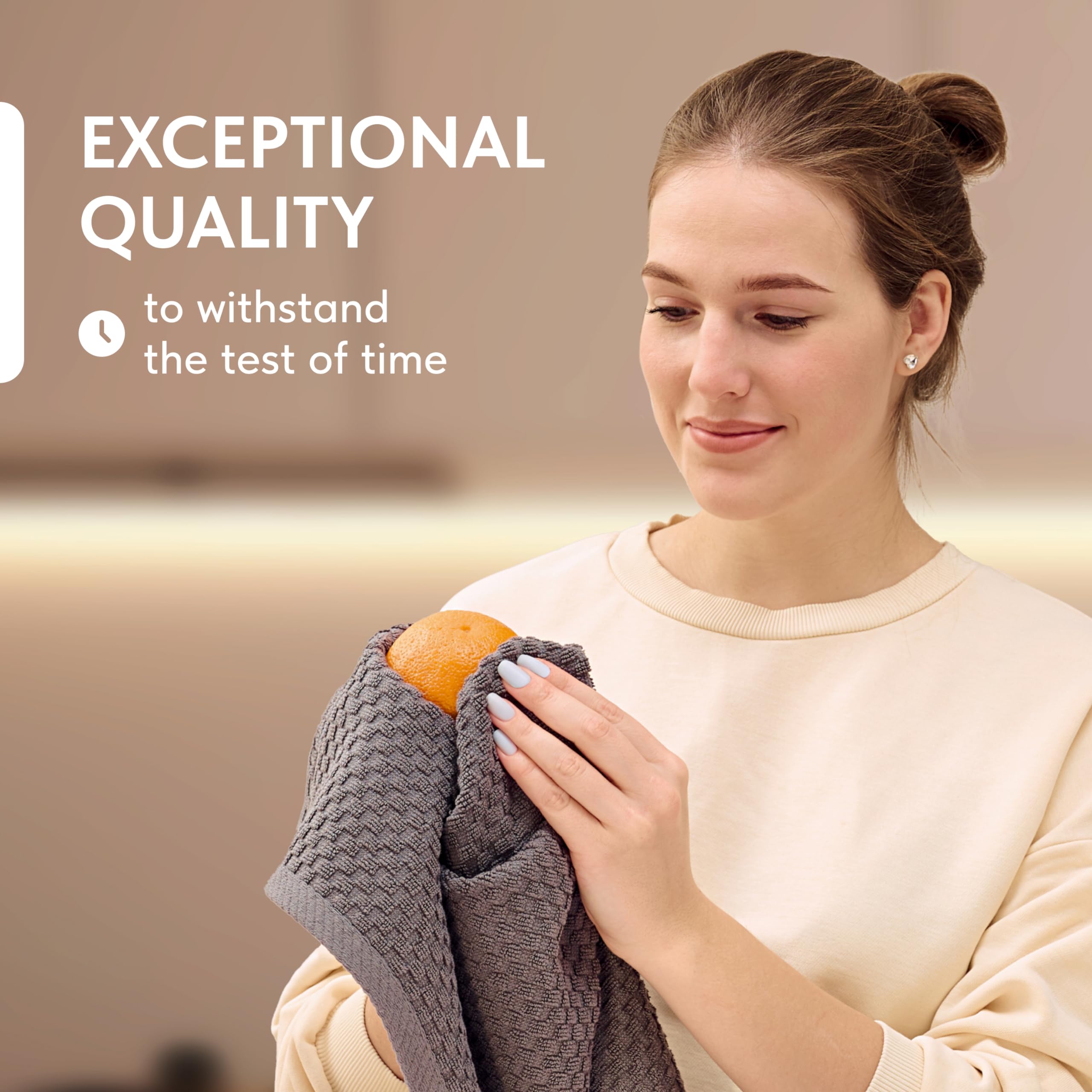 Wealuxe premium cotton dobby towel, sturdy everyday use.