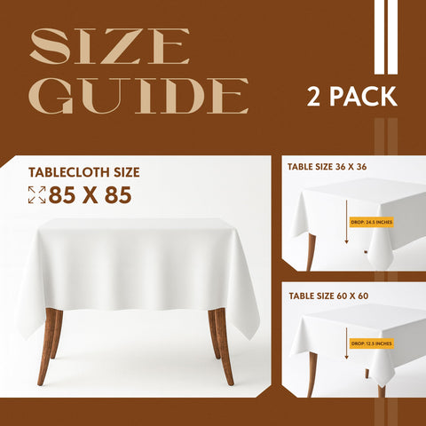 Wealuxe stain-and-wrinkle-resistant tablecloth keeps surfaces crisp during events.