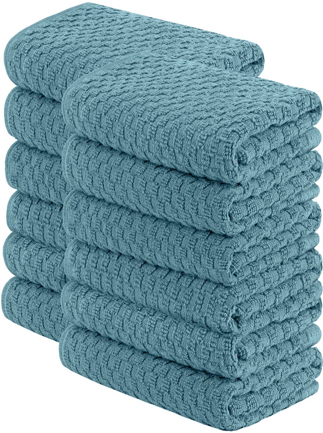 Wealuxe 12-pack towels with premium dobby weave, durable construction