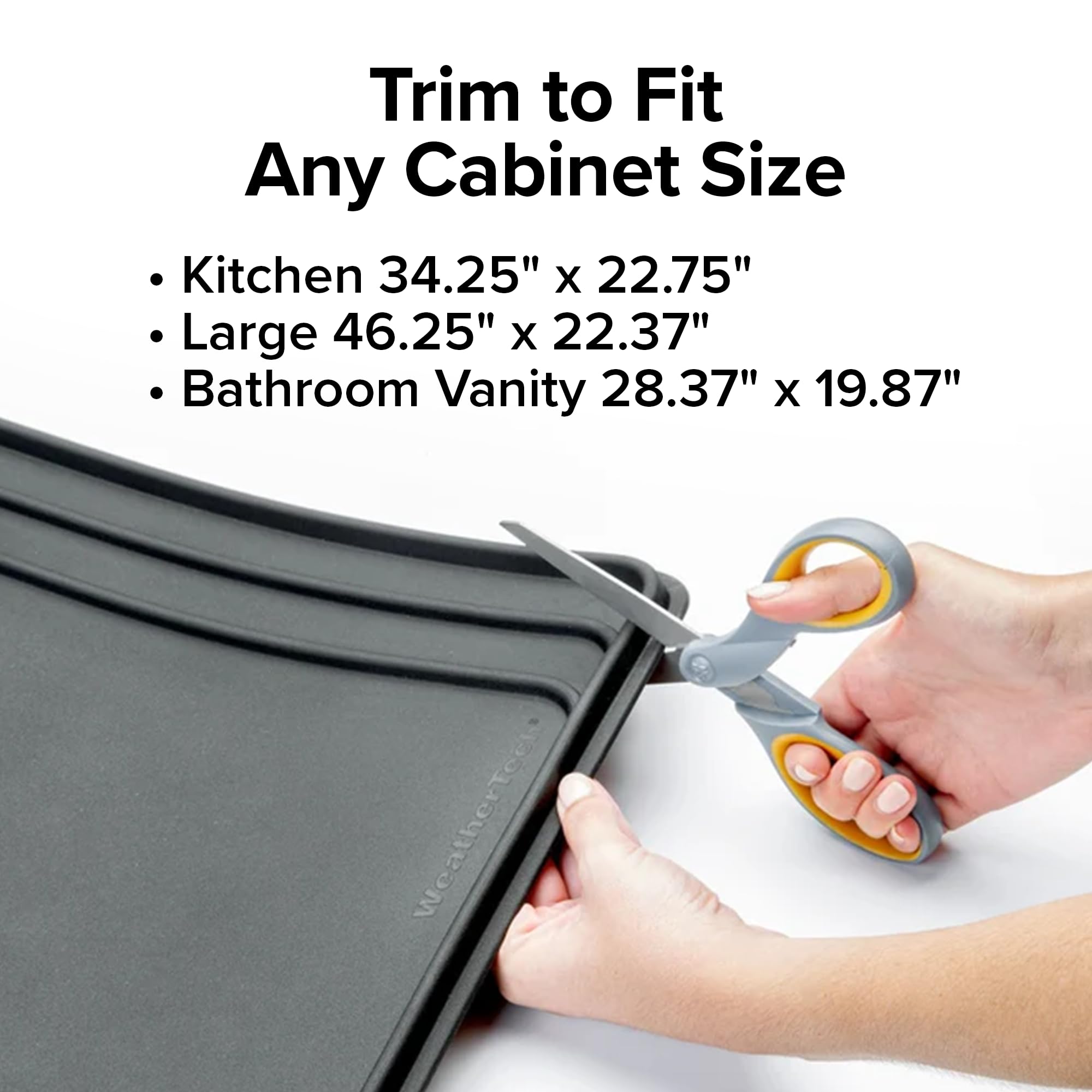 WeatherTech SinkMat bathroom under-sink protection and organization.