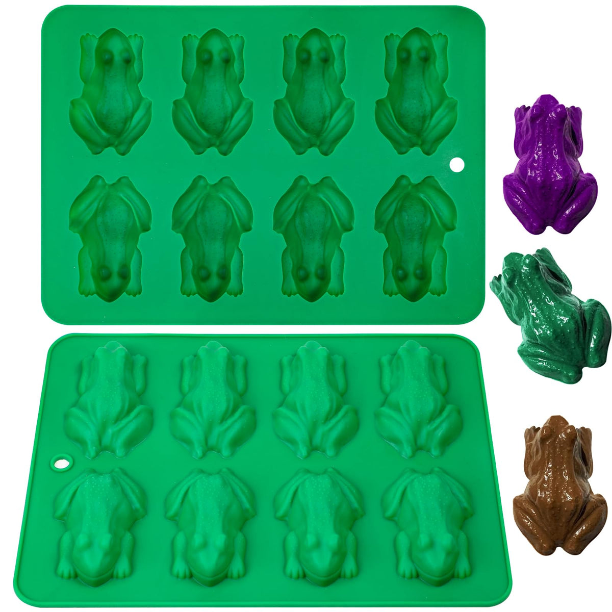 Webake chocolate frog mold 2-pack for glossy candy and fun party treats.