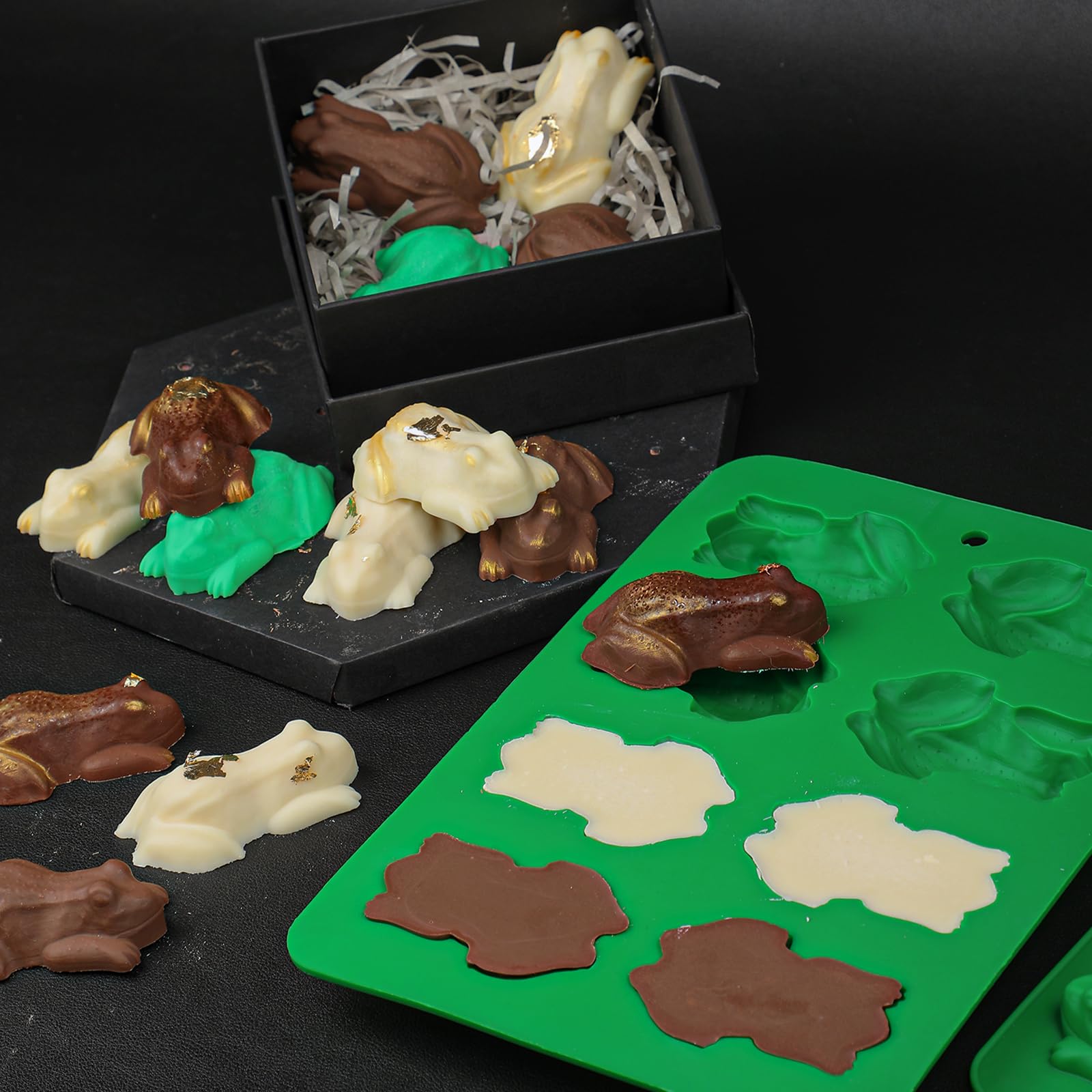 Webake frog mold cake decor adds whimsy to themed desserts.