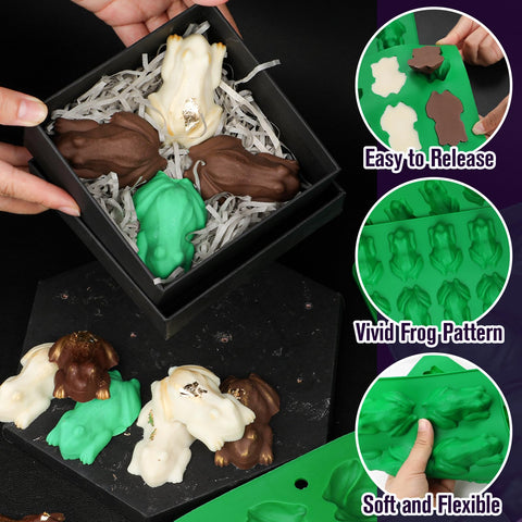 Webake frog mold creates eye-catching ice cubes with fruit juice for drinks.
