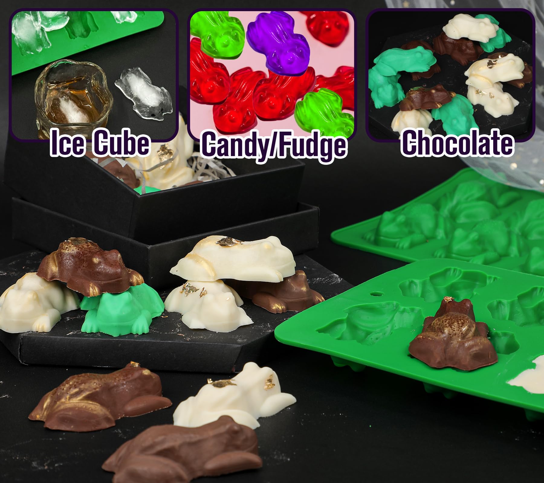 Webake frog mold soap creates decorative, themed bath products for gifting.
