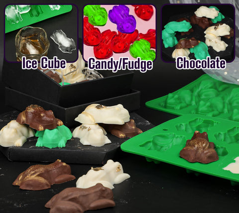 Webake frog mold soap creates decorative, themed bath products for gifting.