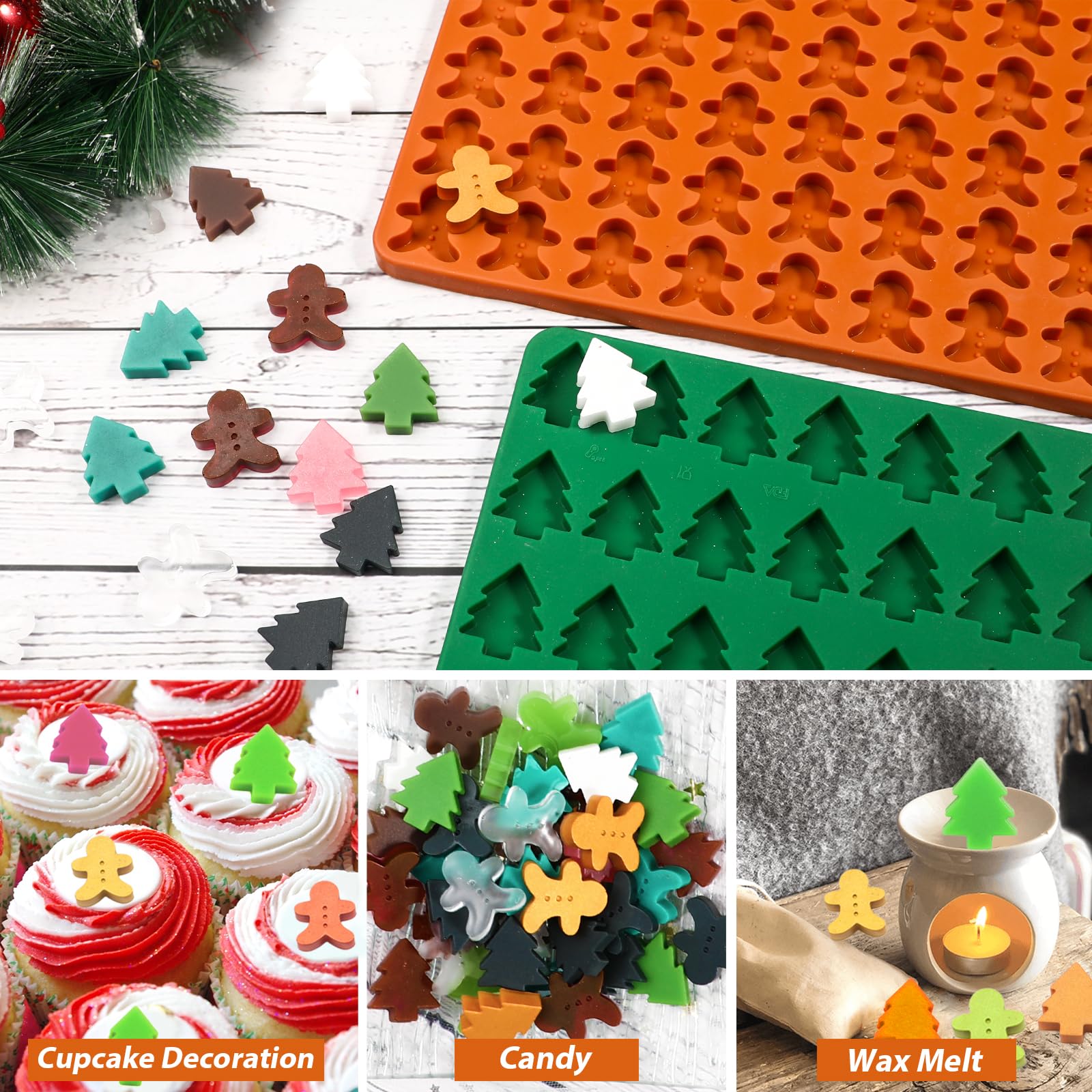 Webake gingerbread mold with 77 cavities for detailed candy shapes.