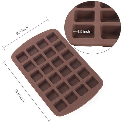 Webake Mini Brownie Pan cavities close-up showing 1.5 inch squares