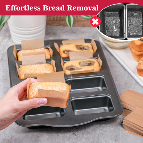 Webake original pre-cut liners fit Wilton mini pans for quick prep.