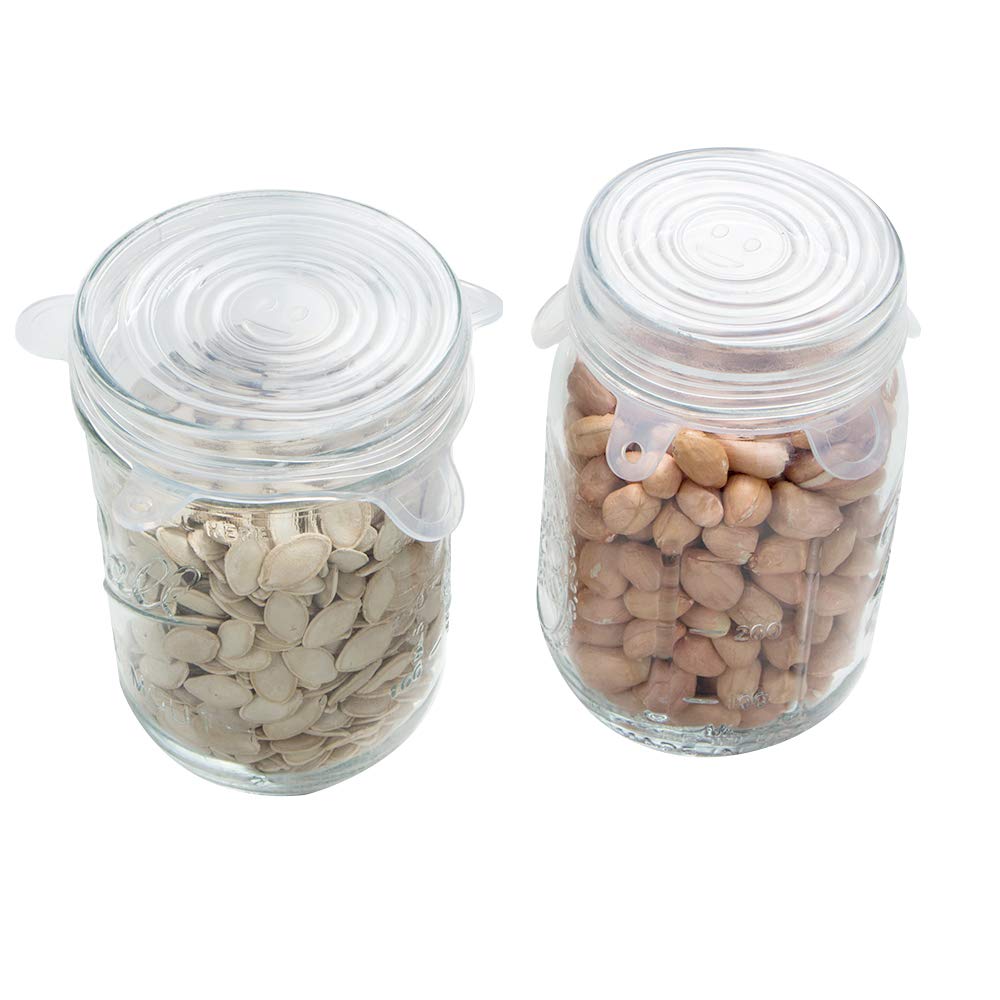 Webake stretch lid over jar demonstrates leak-proof performance for liquids.