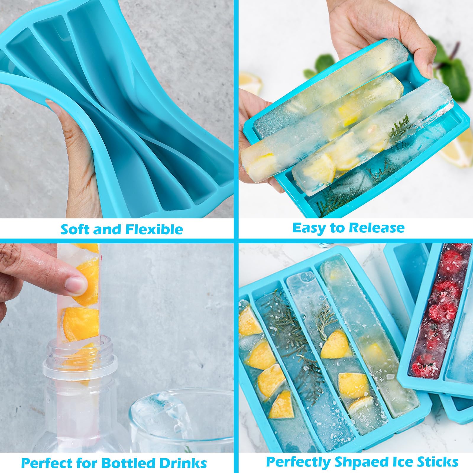 Webake soft silicone allows smooth, no-residue cube release.